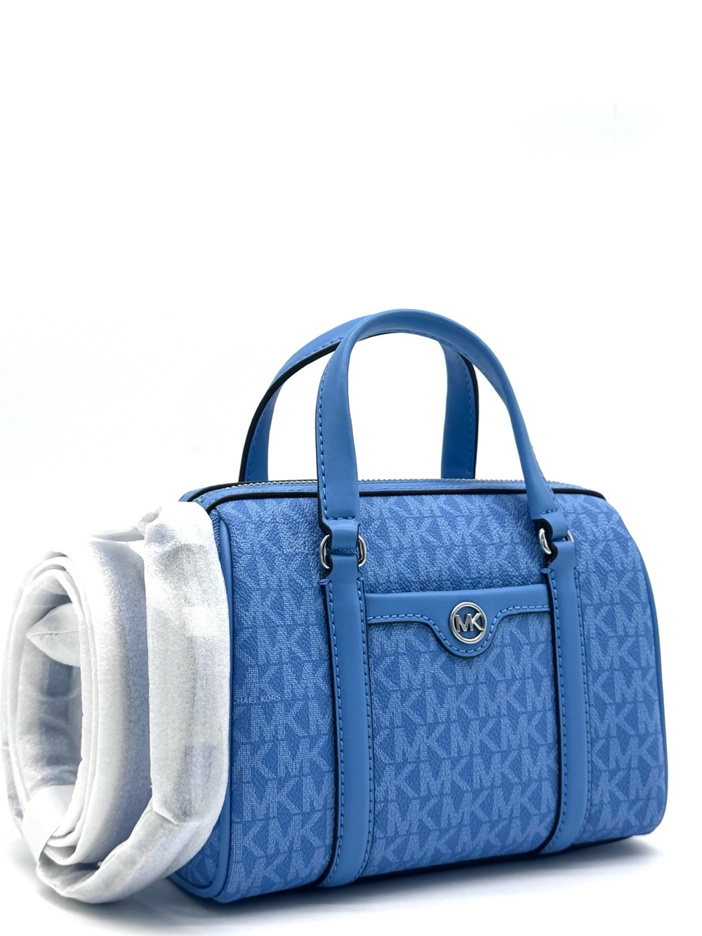 Michael Kors Small Travel Duffle Xbody Satchel Shoulder Bag South Pacific Blue